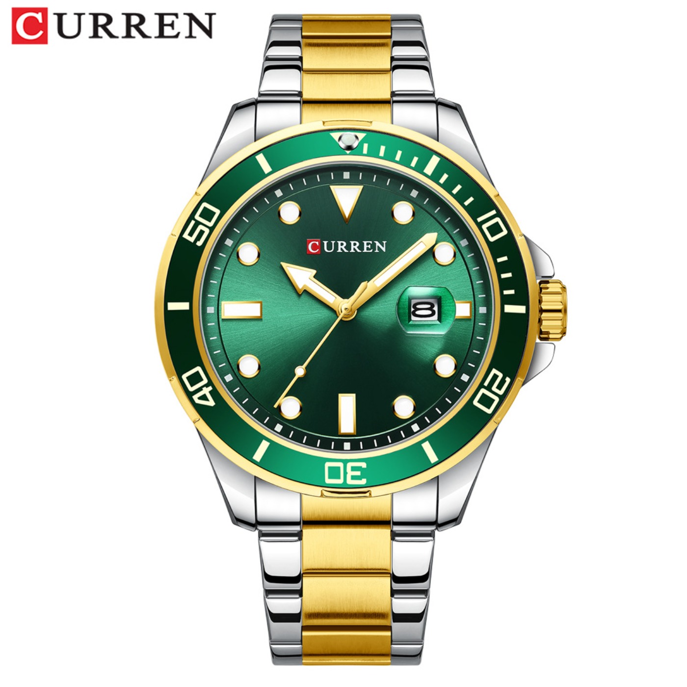 Men'S Fashion Luxury Brands - CURREN New Green Water Ghost Series