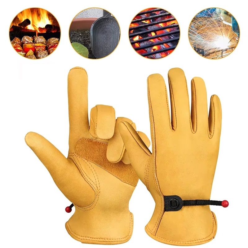Driving Gloves Leather - Leather Gloves Men Work Gloves Soft