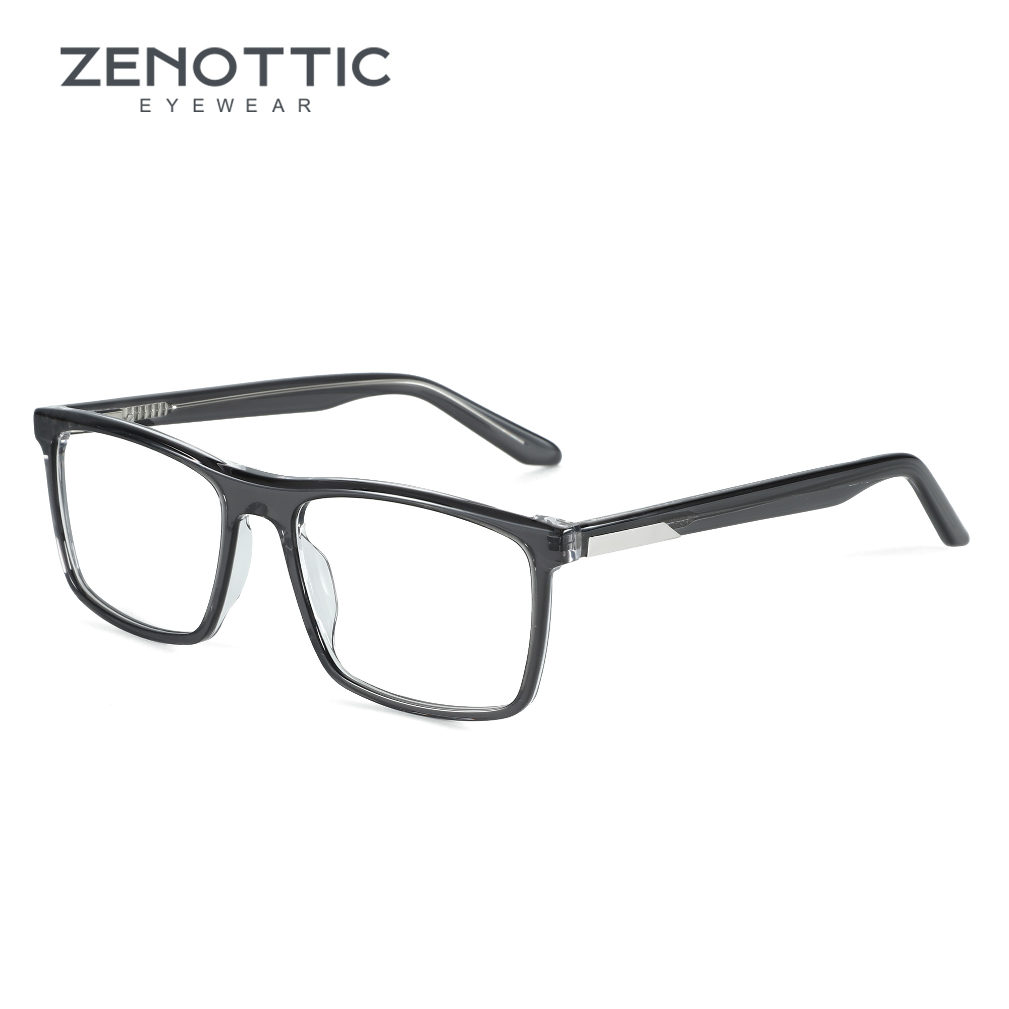 Men'S Fashion Non Prescription Glasses - ZENOTTIC Trend Acetate Optical Glasses Large