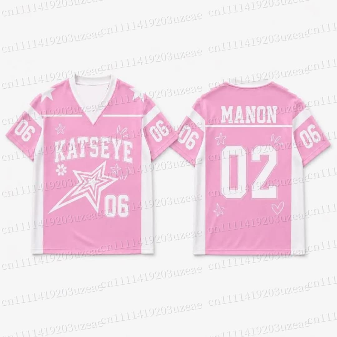 Men'S Fashion Aesthetics - KATSEYE Pink Star Graphic T Shirt