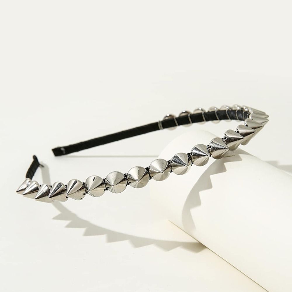 Men Fashion Hair Style - Cosplay Accessories Silver Stud Rivet Headband