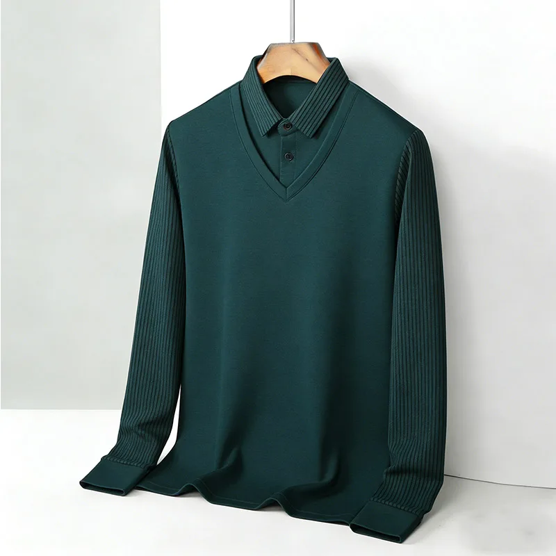Mens Fashion Wear - Men's Fake Two Piece Shirt Collar