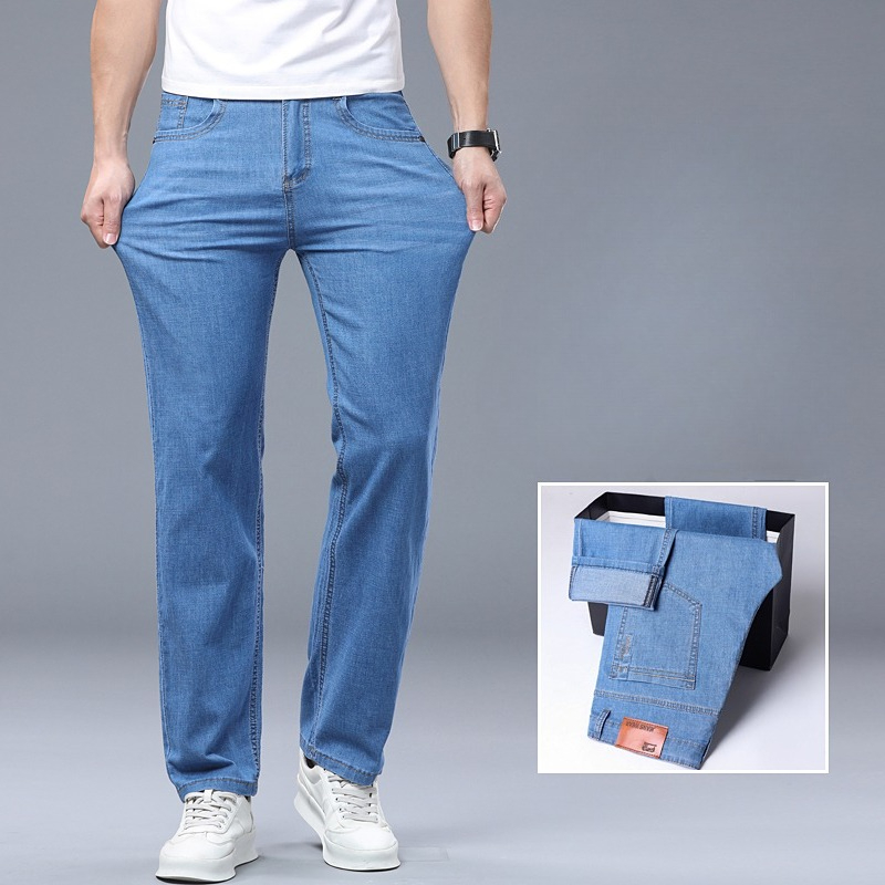 Ice Silk Thin Denim Jeans for  - Skinny Jeans Ripped review and price