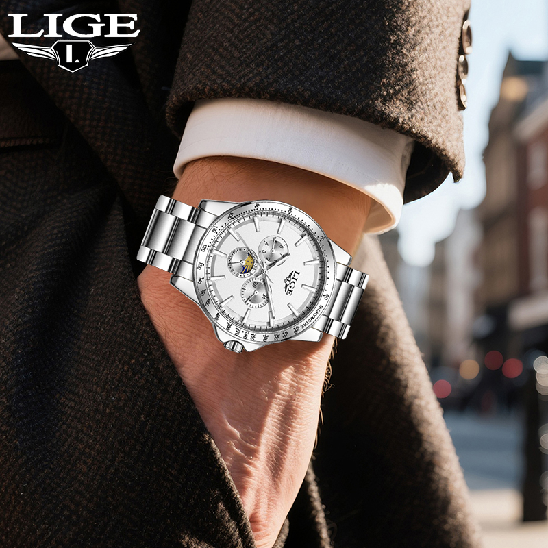 LIGE Top Brand Luxury Quartz M - Men'S Fashion Luxury Brands review and price