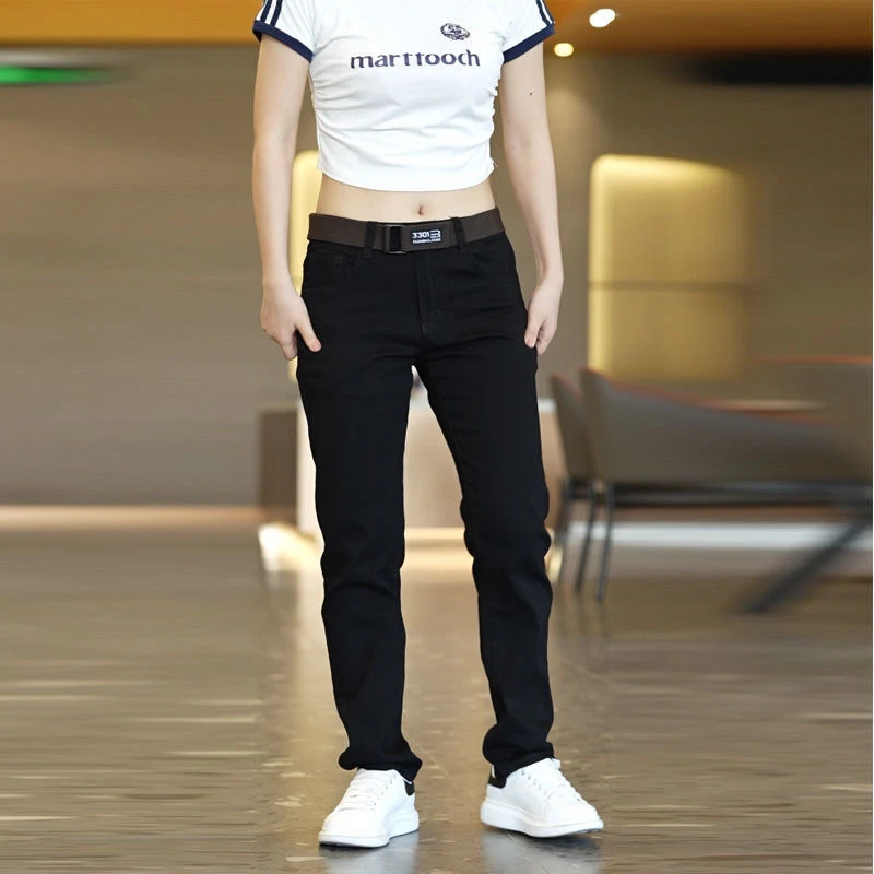 Autumn Men's Slim Jeans Black  - Skinny Jeans Ripped review and price