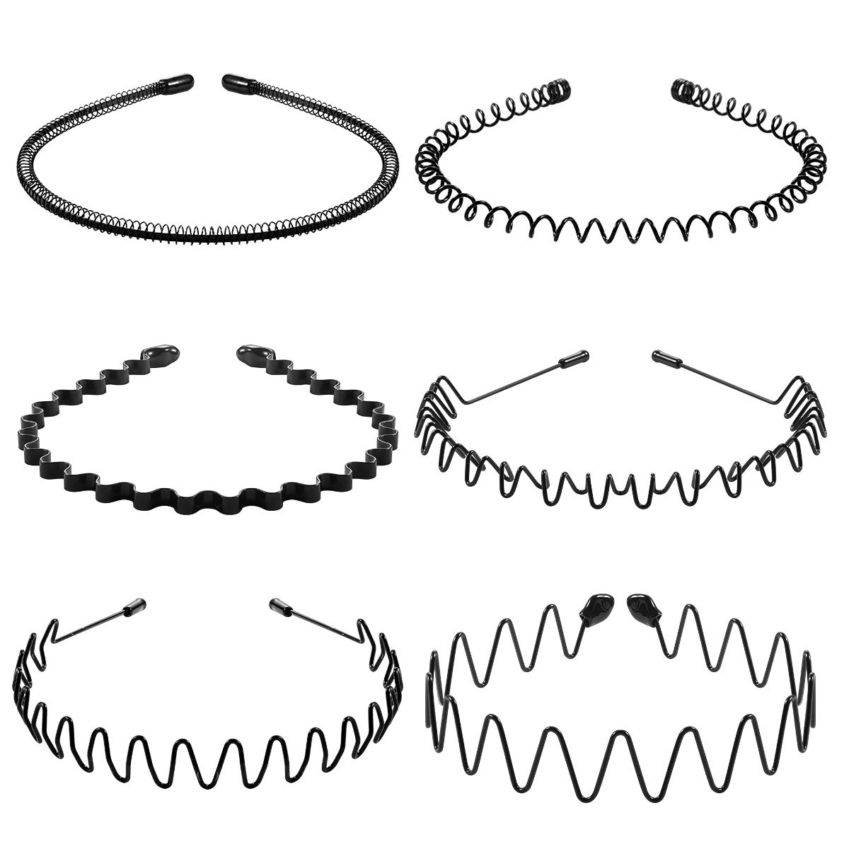6PCS Fashion Black Metal Waved - Men Fashion Hair Style review and price