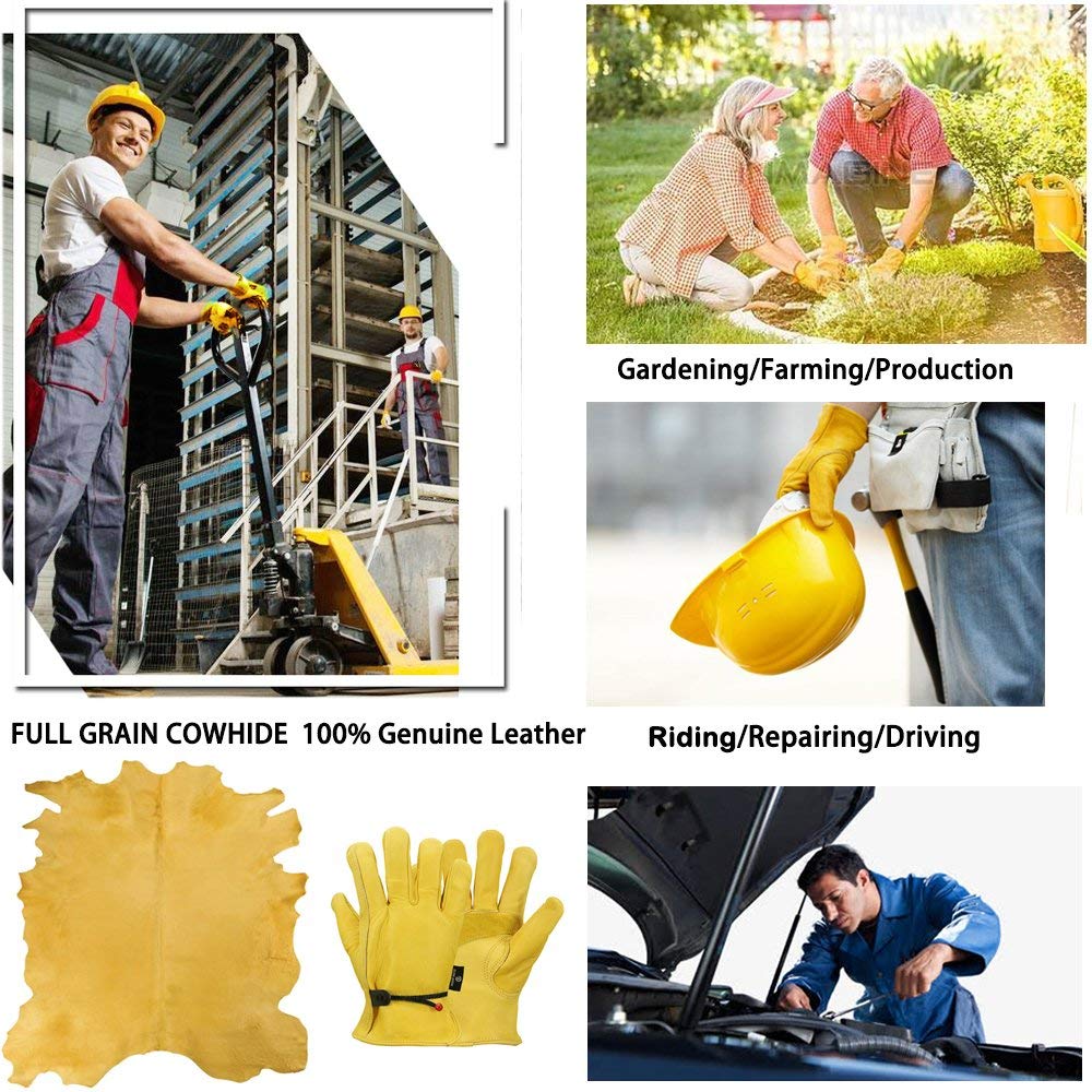 Leather Gloves Men Work Gloves - Driving Gloves Leather review and price