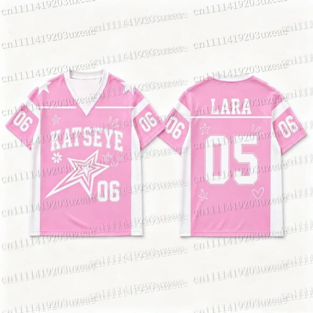 KATSEYE Pink Star Graphic T Sh - Men'S Fashion Aesthetics review and price