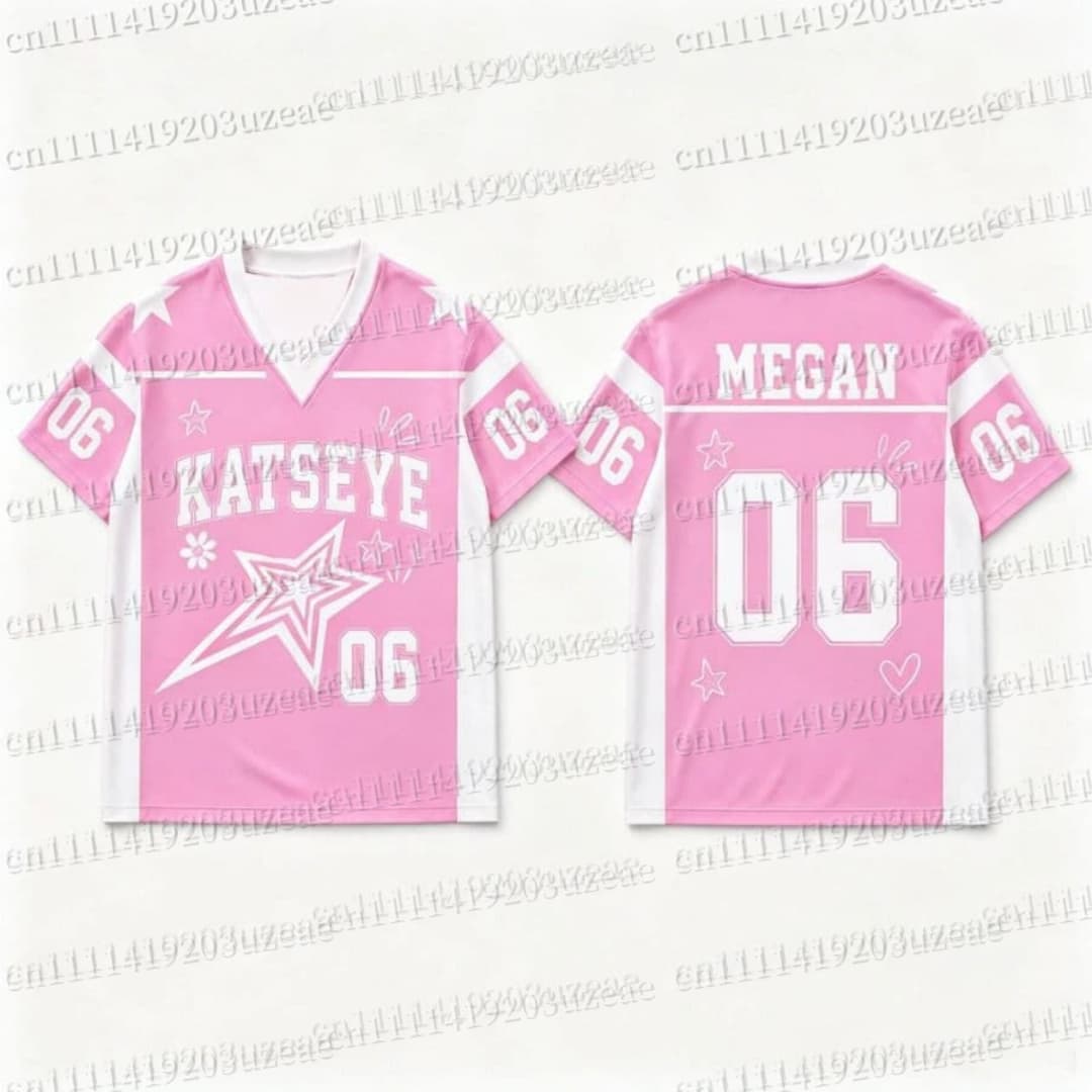 KATSEYE Pink Star Graphic T Sh - Men'S Fashion Aesthetics review and price