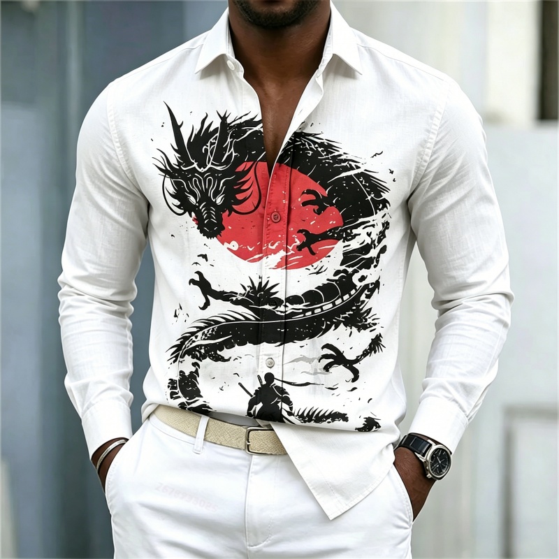 2026 New Men's Shirt White Bla - Men'S Fashion Trends review and price