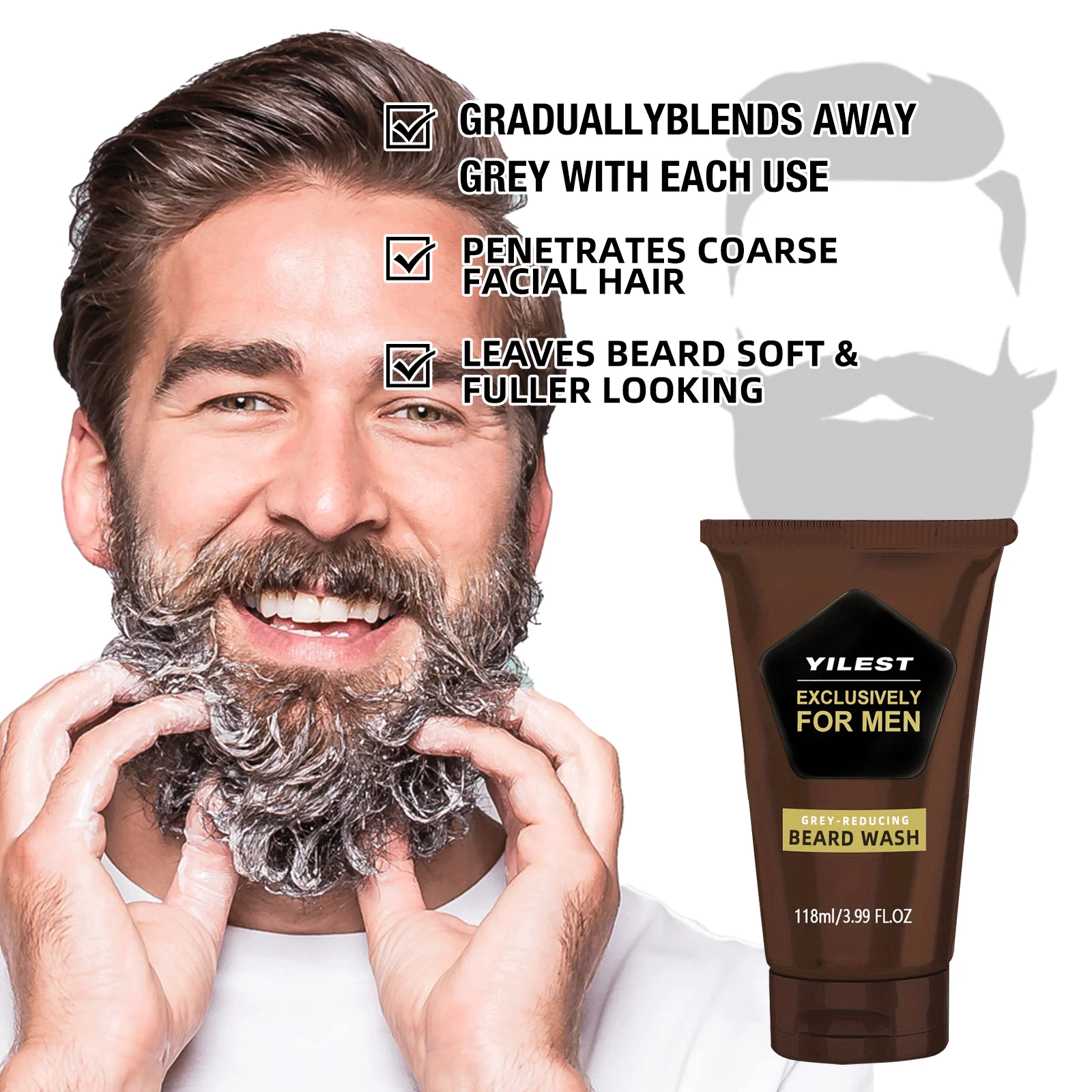 1-3pcs Men's Beard Black Dye D - Men Fashion Hair Style review and price