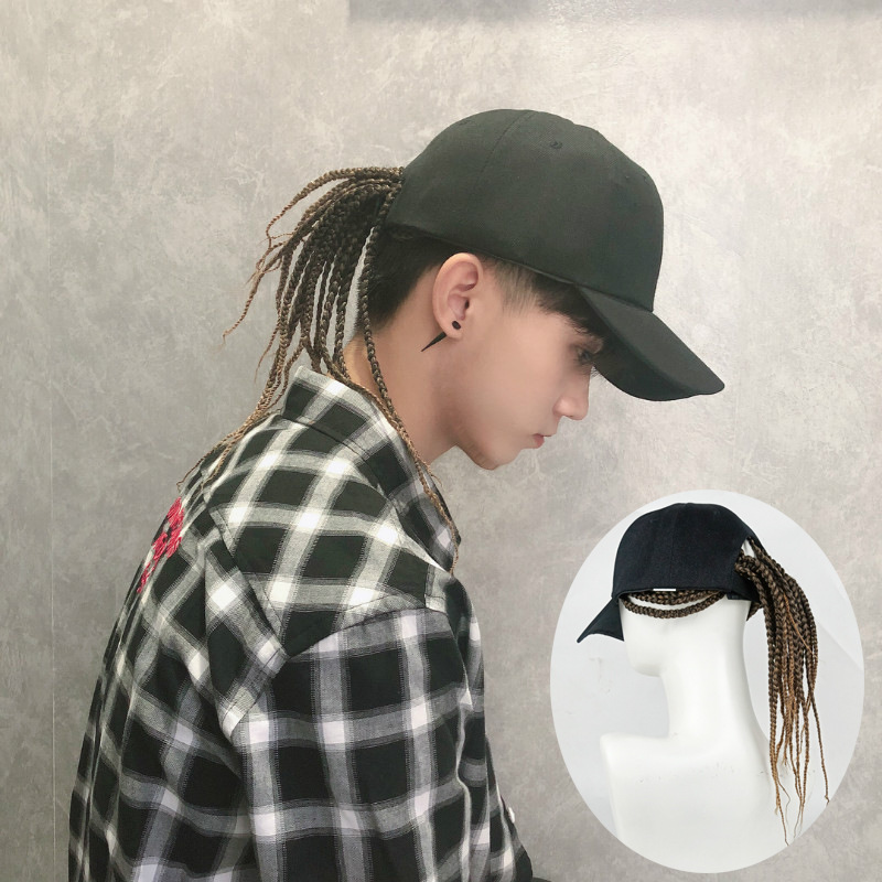 Curly hair synthetic wig hat i - Men Fashion Hair Style review and price