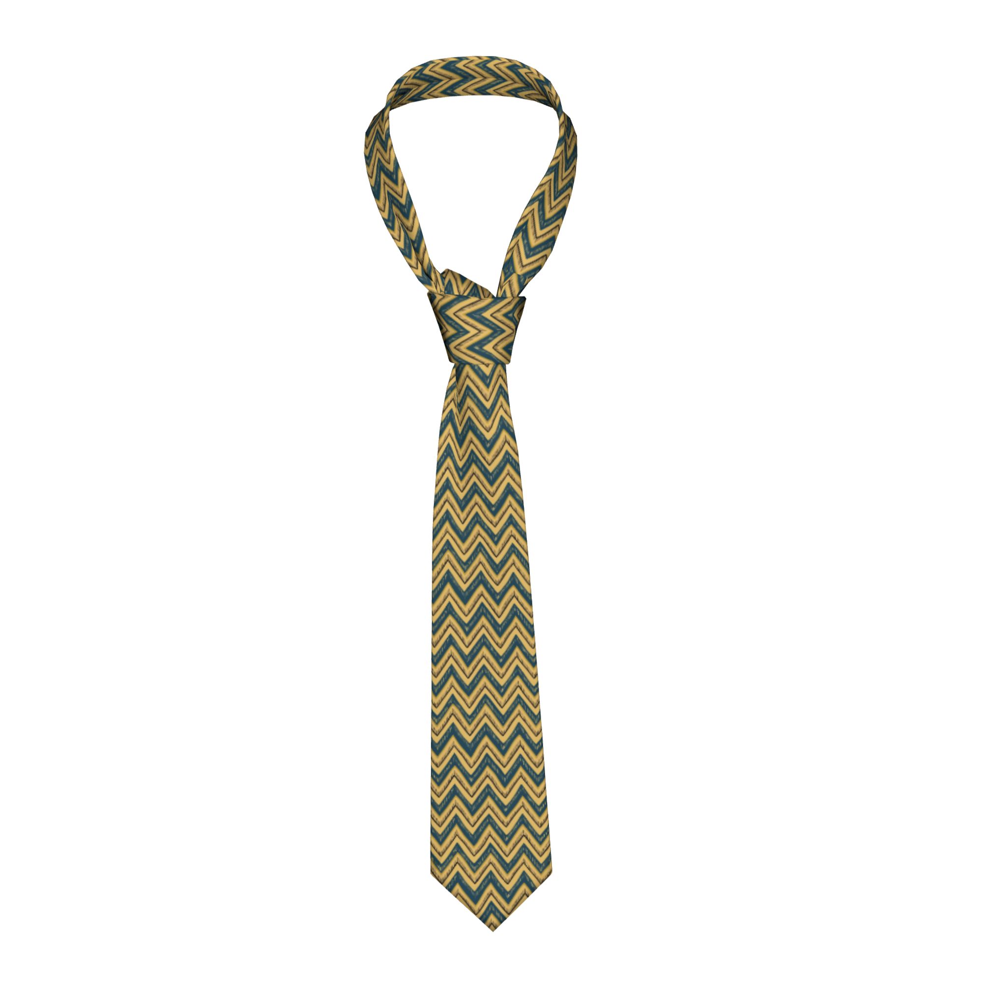 Hand Drawn Chevron Zig Zag Tie - Mens Fashion In The 1920S review and price