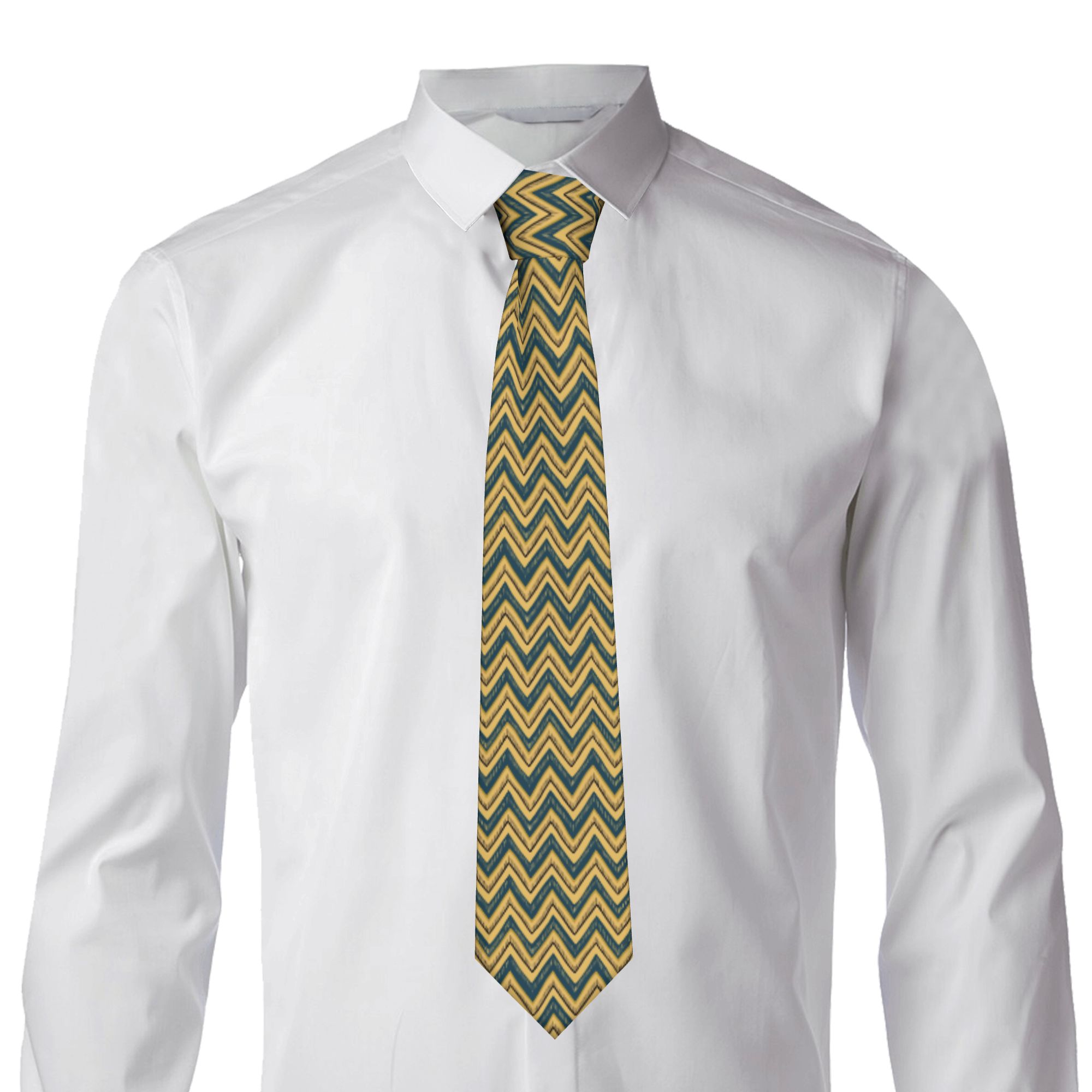 Hand Drawn Chevron Zig Zag Tie - Mens Fashion In The 1920S review and price