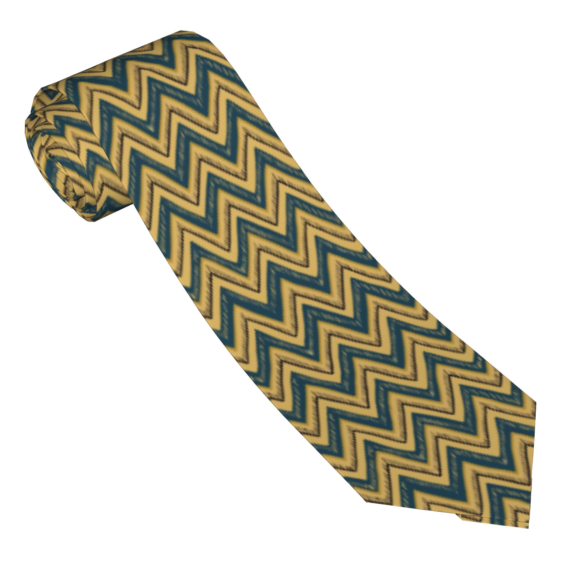 Hand Drawn Chevron Zig Zag Tie - Mens Fashion In The 1920S review and price