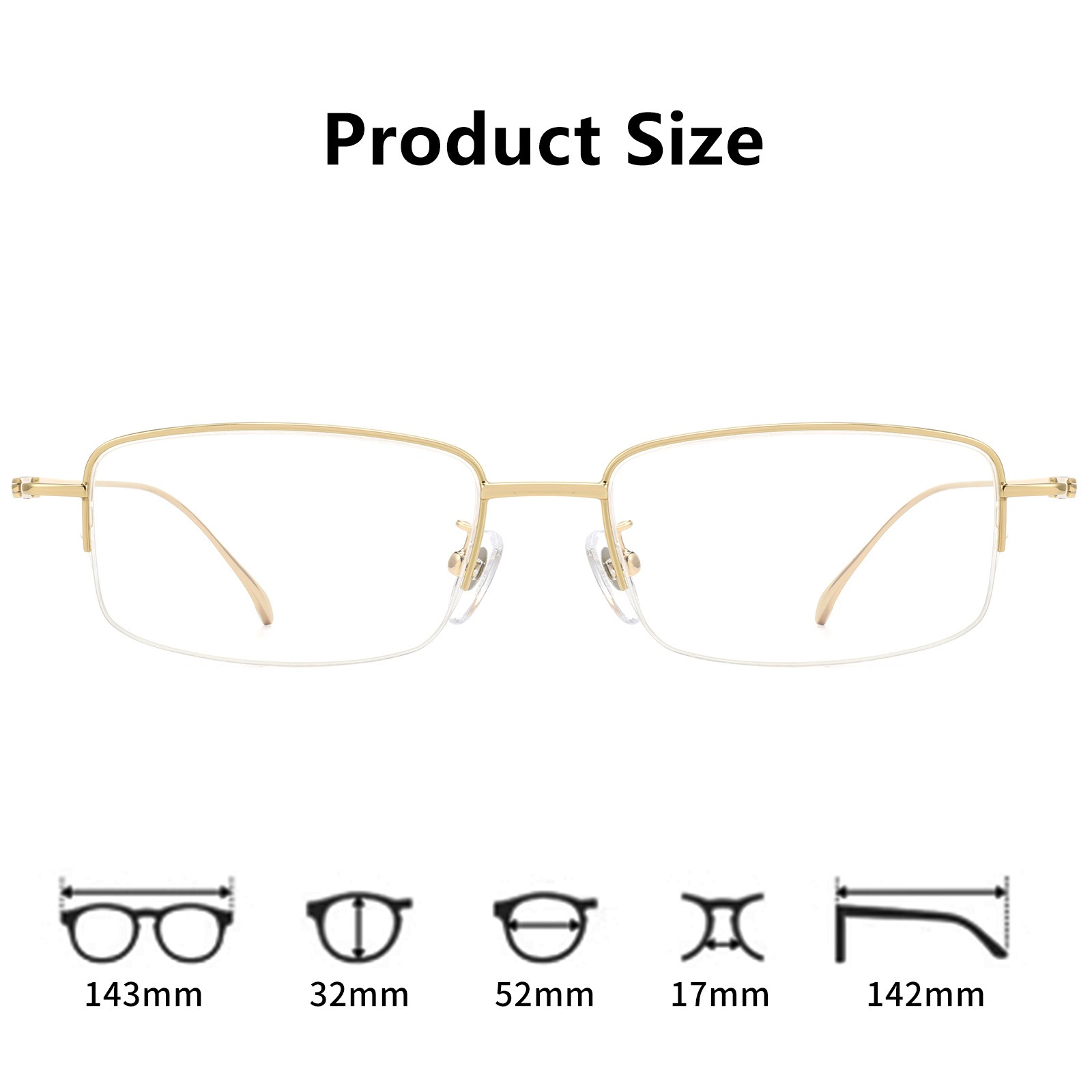 Fashionable Business Pure Tita - Men'S Fashion Non Prescription Glasses review and price