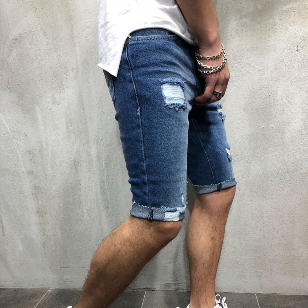 Men Short Jeans Denim Tight Sh - Skinny Jeans Ripped review and price