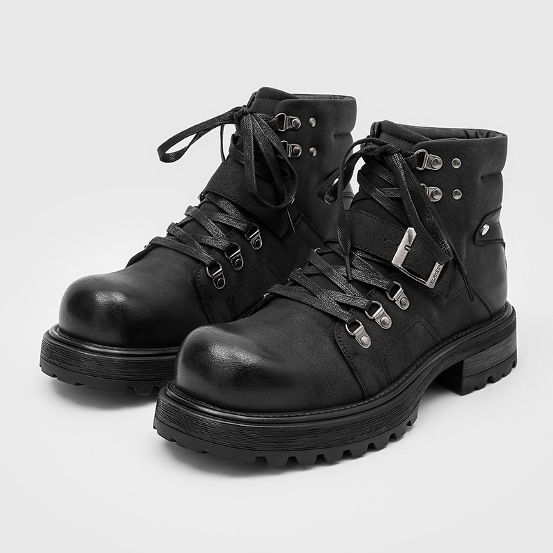 Brand Men Leather Boots Motorc - Men'S Fashion Luxury Brands review and price
