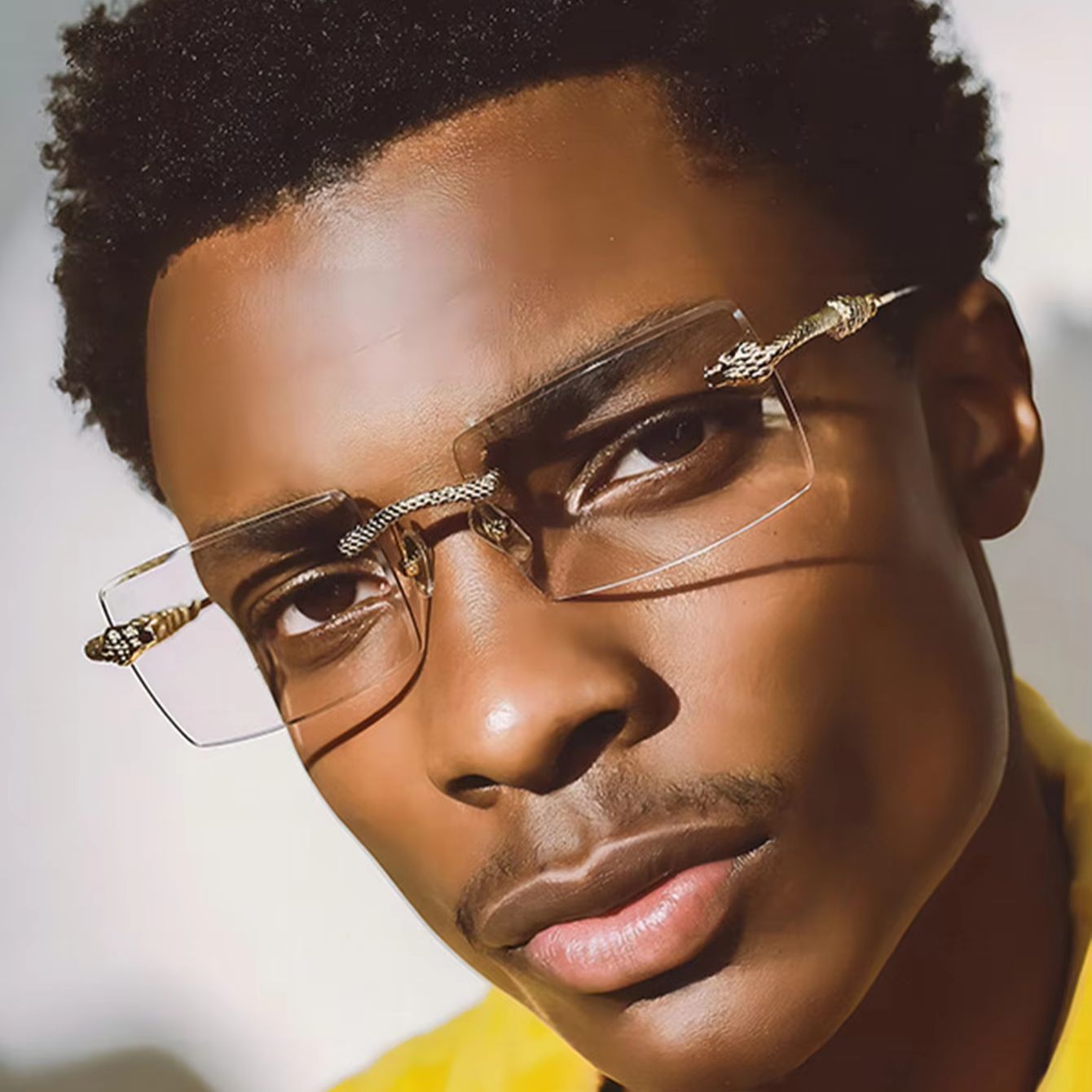 1 Pair of Men's Metal Rectangu - Men'S Fashion Non Prescription Glasses review and price