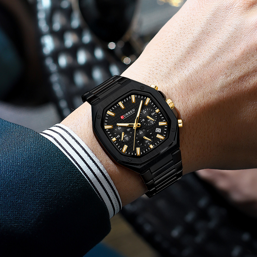 CURREN Luxury Square Chrono Wa - Mens Fashion Bracelet review and price