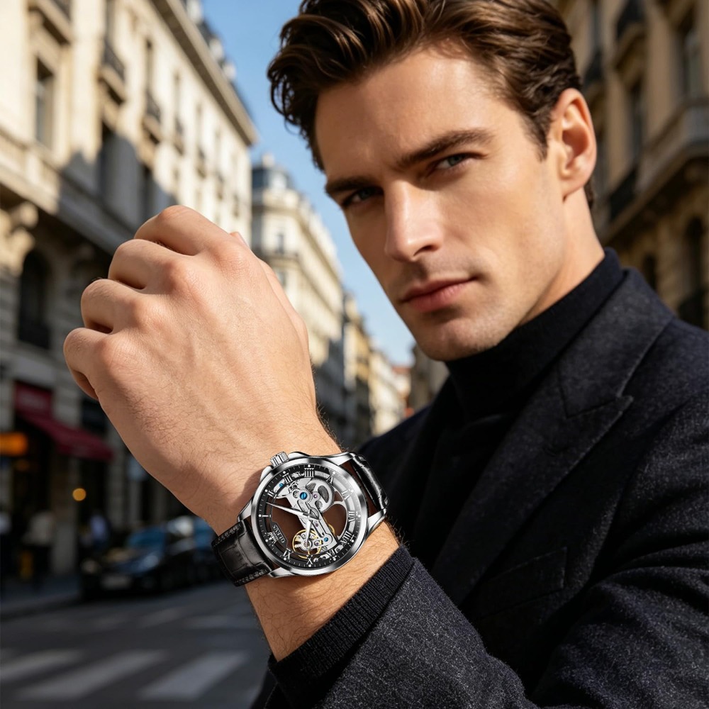 Automatic Skeleton Watch for M - Mens Fashion Style Images review and price
