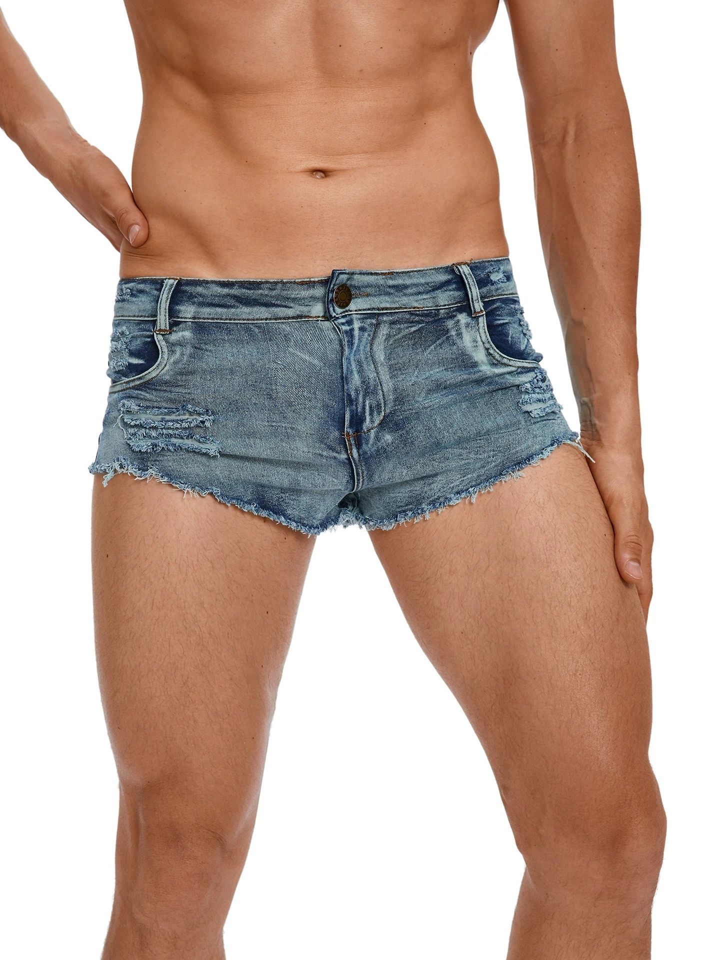 Men's Low Waist Jeans Shorts F - Skinny Jeans Ripped review and price