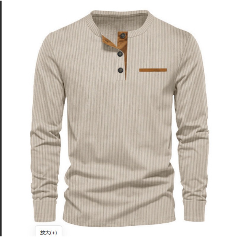 Men's Corduroy Henley Neck Lon - Mens Fashion Wear review and price